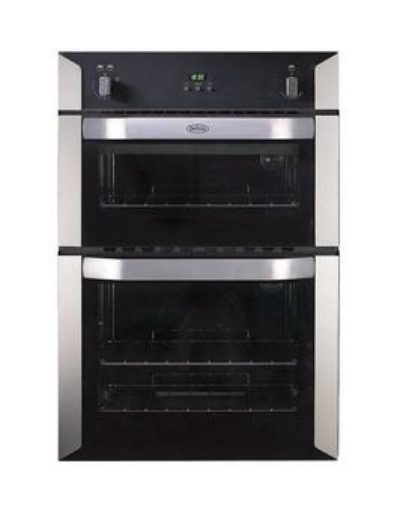 Belling Bi90G 60Cm Built-In Double Gas Oven - Stainless Steel